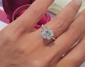 3 1 2 Carat Emerald Cut Engagement Ring 4 Ct Igi Certified Etsy 3 1 2 Carat Emerald Cut Engagement Ring 4 Ct Igi Certified Etsy