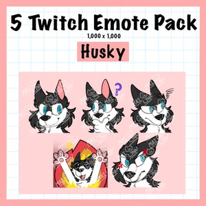 5 Twitch Emote Pack 2 - Husky