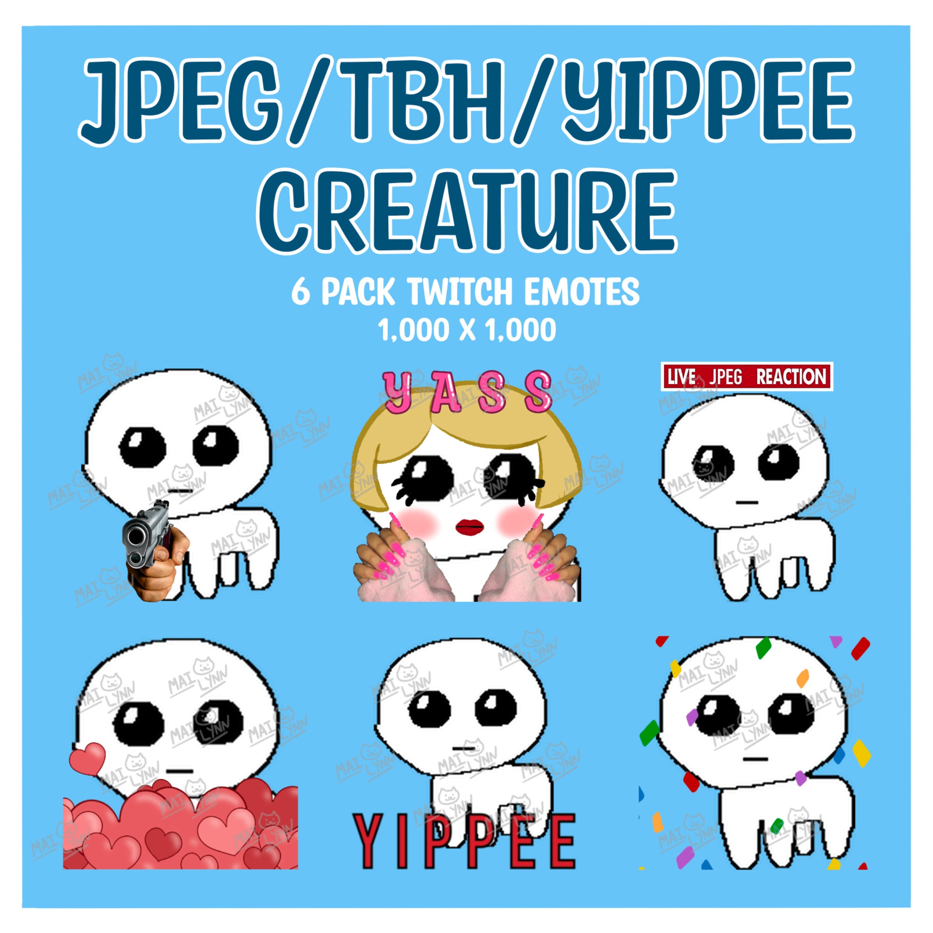 Yippee/tbh/creature Twitch Emotes 1000x1000 