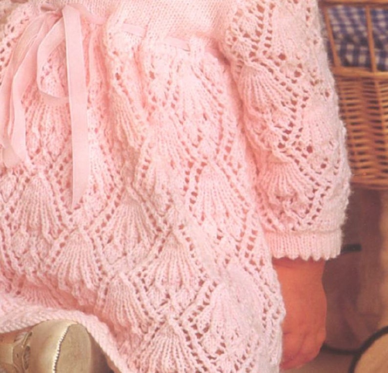 Pink Baby Girl Christening Dress Long Sleeve 161820 in Etsy