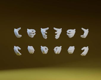 May include: A collection of white, stylized hand sculptures in various poses, arranged against a gradient brown background. The hands are detailed, with visible fingers and knuckles. The text "CD PRINTS" is in the upper right corner.