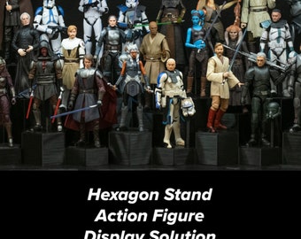 Supports pour figurines hexagonales 1/12 - Échelle Black Series