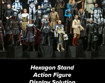 1/12 Hex Figure Stands - Black Series Scale