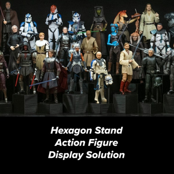 1/12 Hex Figure Stands - Black Series Scale