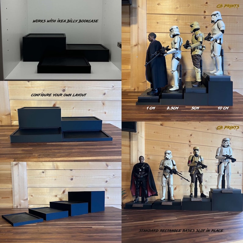 Display Base Risers Display Block Risers - 1:6 Scale - Etsy