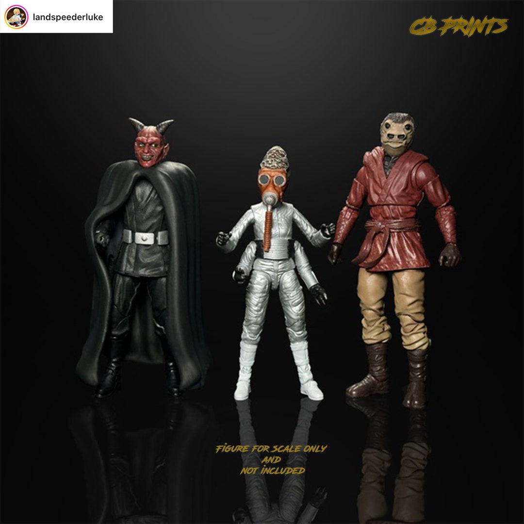 Cantina Alien SET 2 - 3D Printed Head Sculpt - Black Series Scale