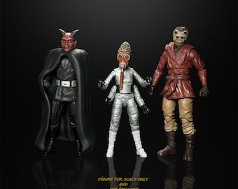 Cantina Alien SET 2 - 3D Printed Head Sculpt - Black Series Scale