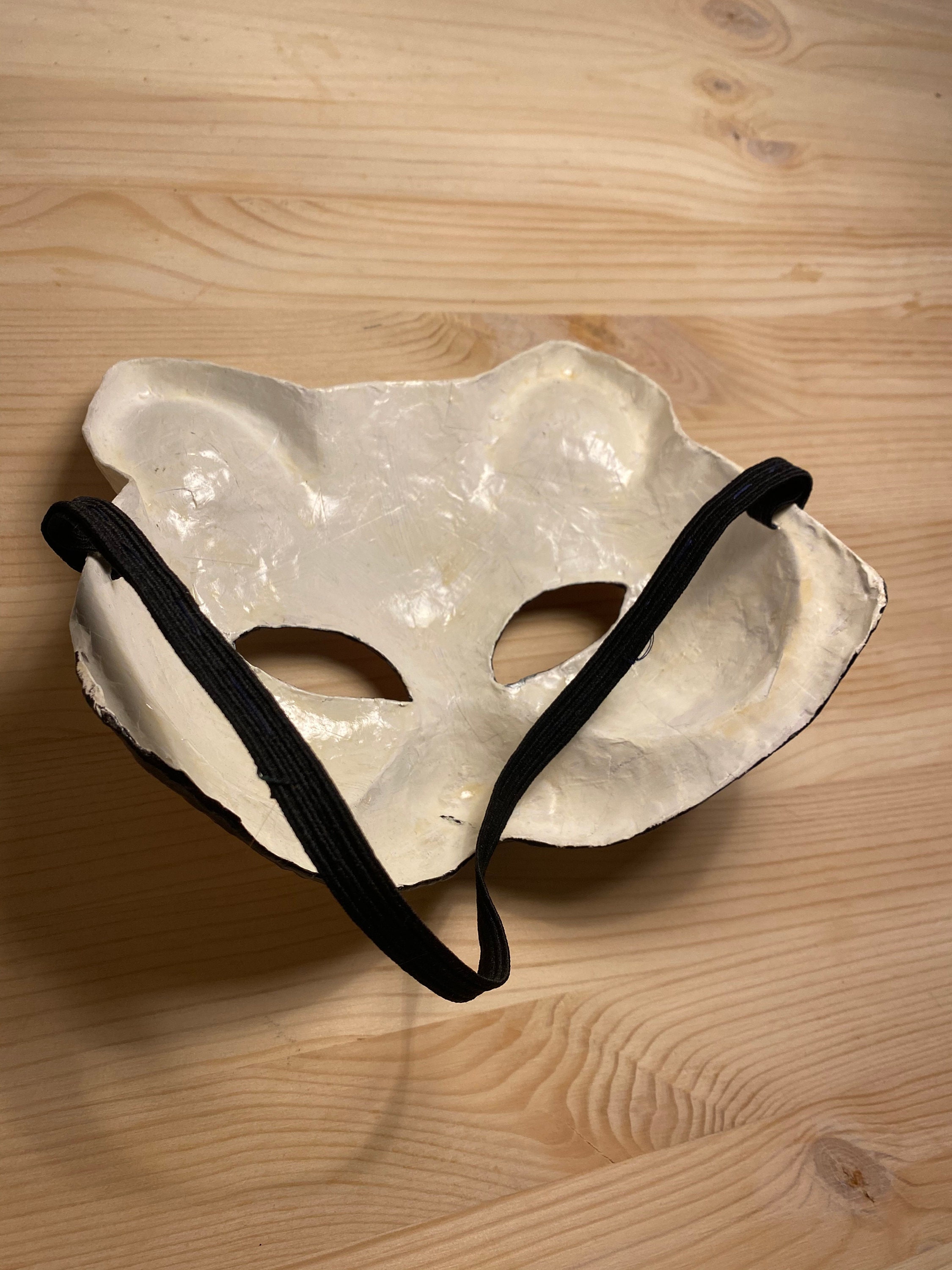 Kitsune mask Papier mache handmade Etsy