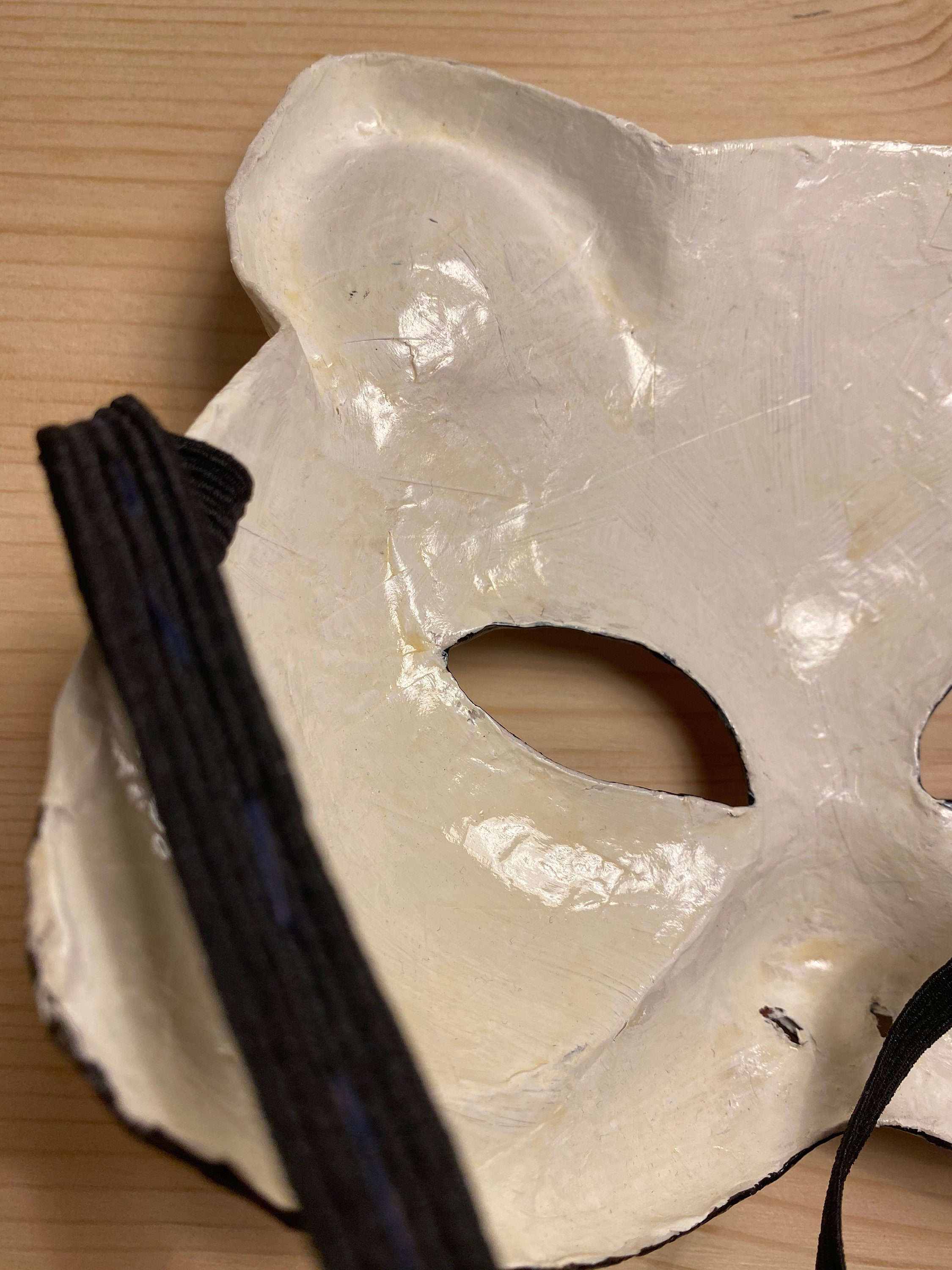 Kitsune mask Papier mache handmade Etsy