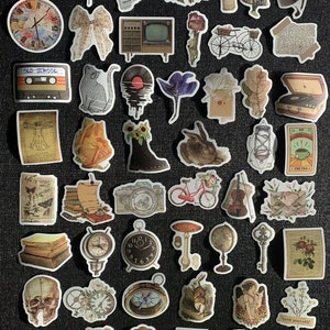 25/50/100 Vintage Sticker Vintage Inspired Design Vinyl Laptop Decal Scrapbook and Journal Stickers Laptop Waterbottle