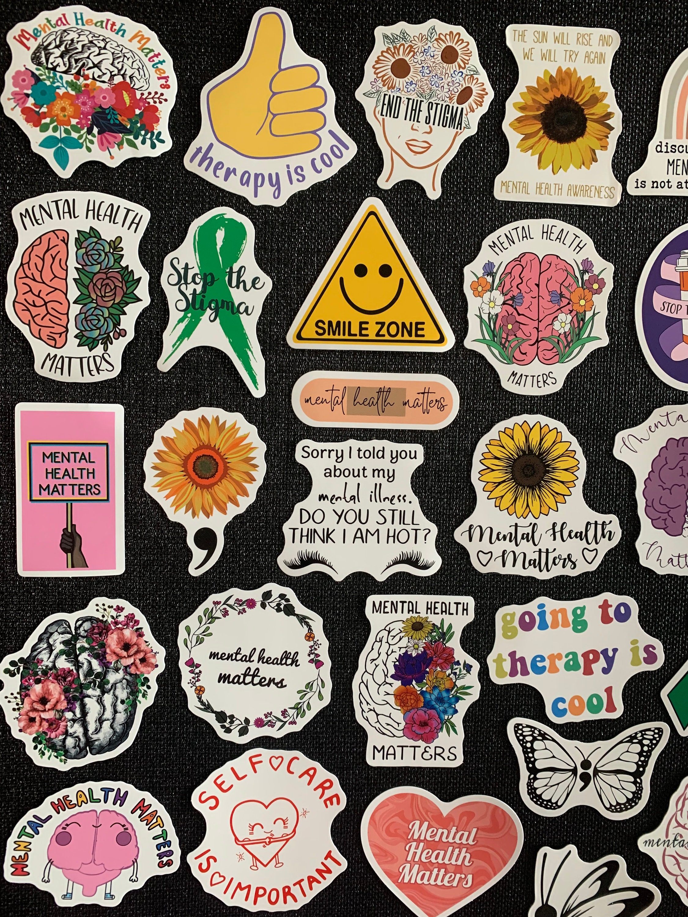Mental Health Sticker Pack Positive Words Phrases Vinyl Stickers - Etsy
