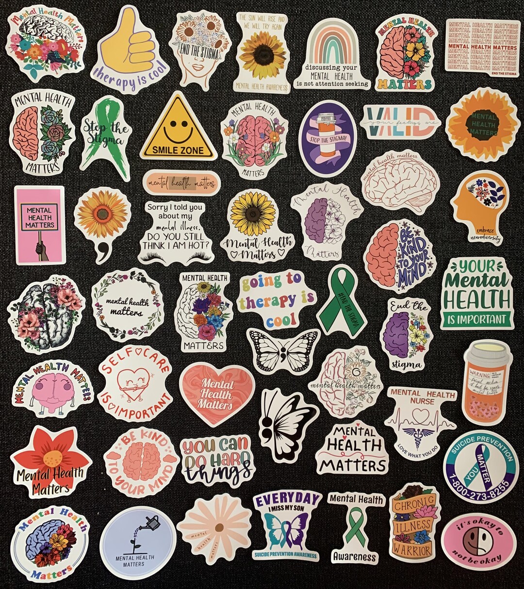 Mental Health Sticker Pack Positive Words Phrases Vinyl Stickers - Etsy