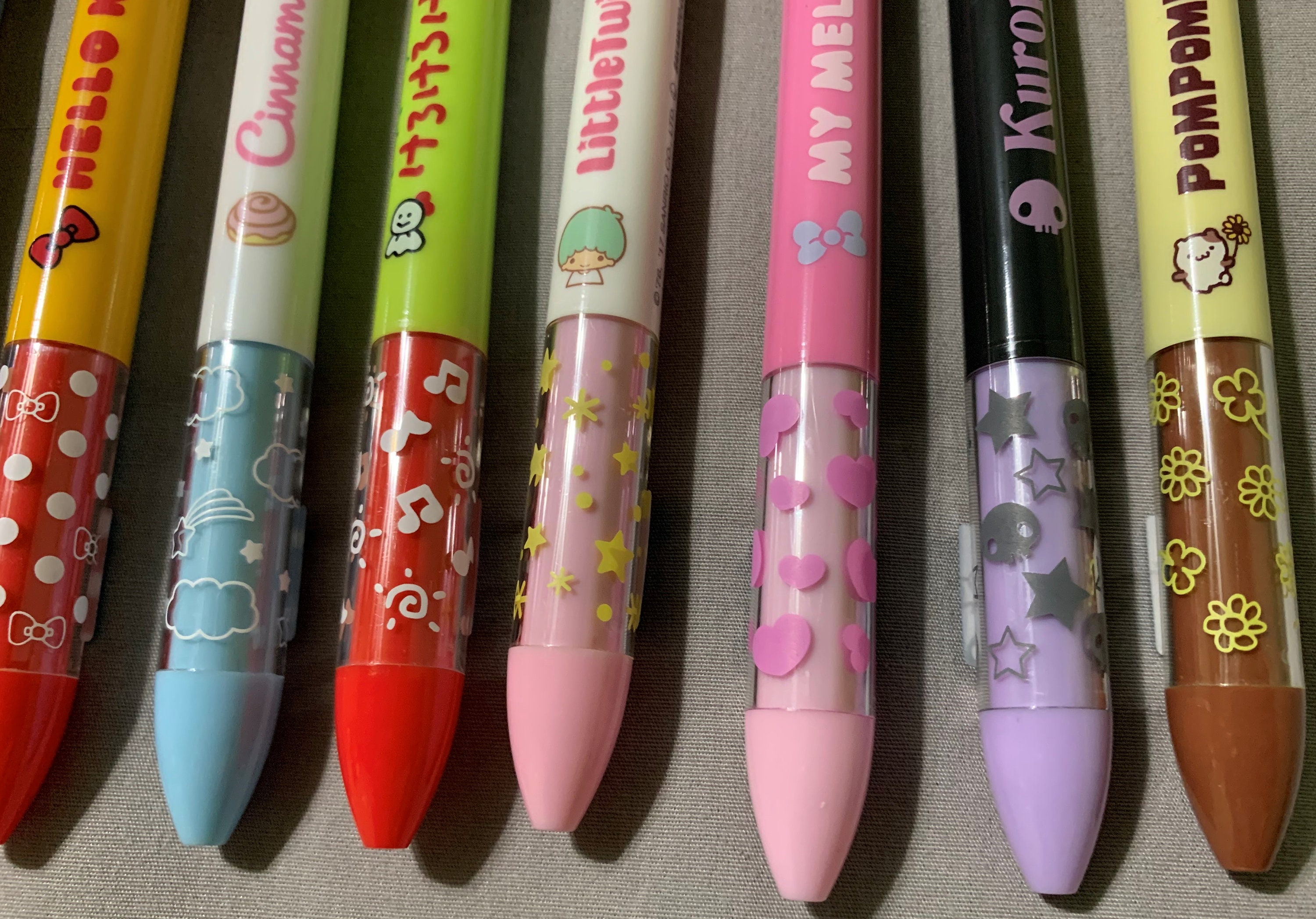 2in1 Hello Kitty Pens Blue Red Ink Sanrio Cute 2 Colors Bow Ribbon Design  Gift 