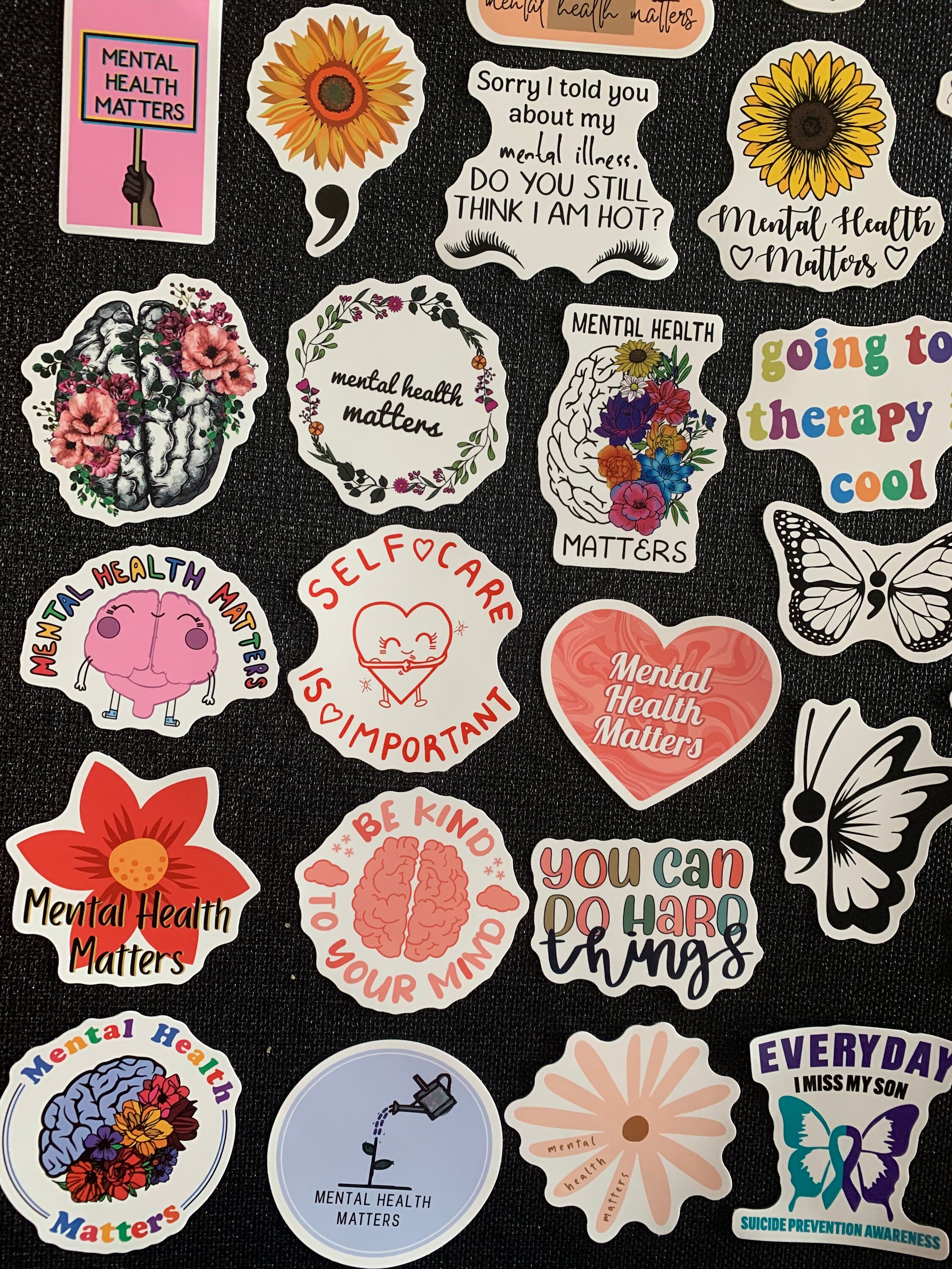 Mental Health Sticker Pack Positive Words Phrases Vinyl Stickers - Etsy