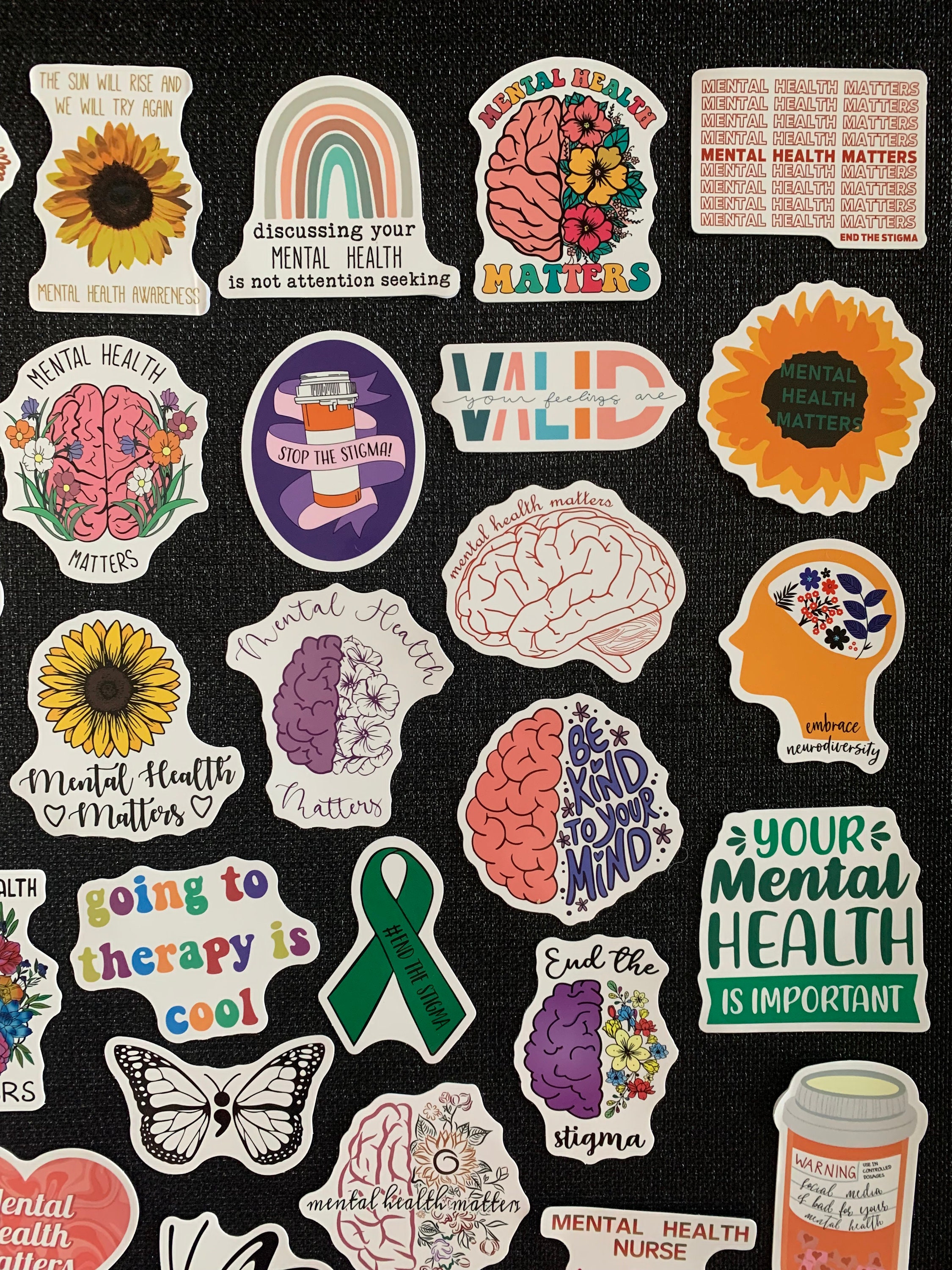 Mental Health Sticker Pack Positive Words Phrases Vinyl Stickers - Etsy