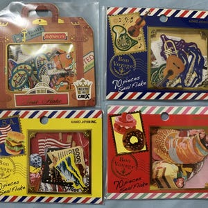 Adesivi Flakes 70 Pz Sacco Bon Voyage Kamio Crux Giappone Sigillo Viaggio Strumento Musicale Dolci Orchestra USA Cancelleria Giornale Album
