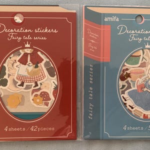 Pegatinas decorativas de la serie de cuentos de hadas de Caperucita Roja de Alicia en el país de las maravillas de Amifa