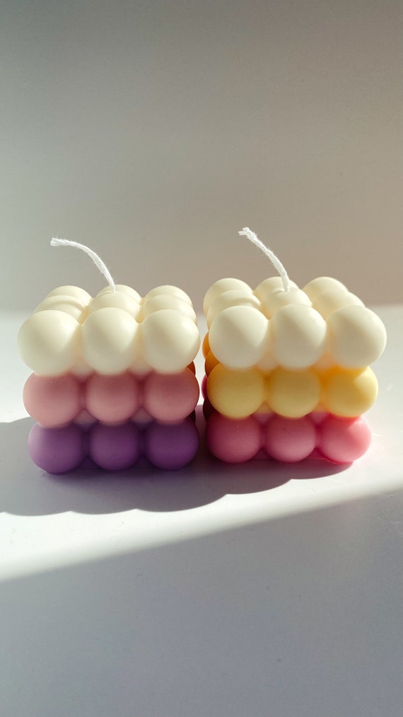 Blase Dekorative Kerze I Bubble candle | Home Decor | Geschenk Idee| Colorful | Handgemachte Rapswachs-Kerze|  | Minimalistisch|Ojoydesign