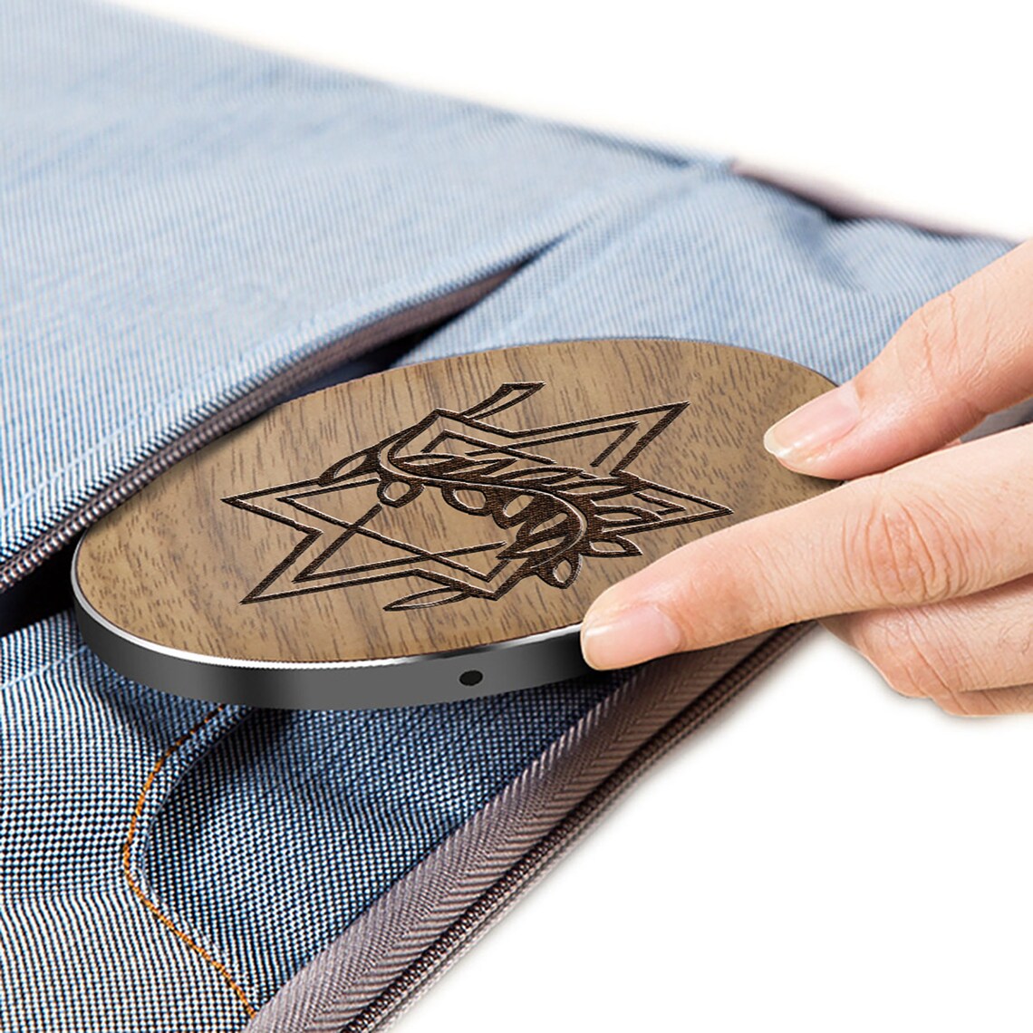 The wireless charger laser engraving suitable for iPhone Etsy