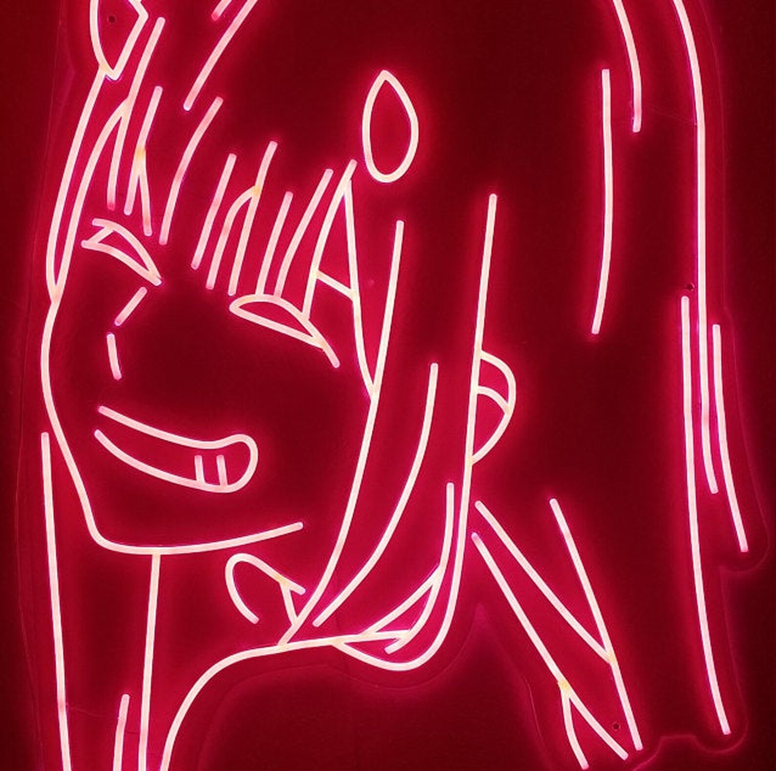 Zero Two Neon SignAnime Neon SignNeon Sign BedroomNeon Etsy