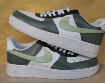 violett grün individuell von Nike Air Force one