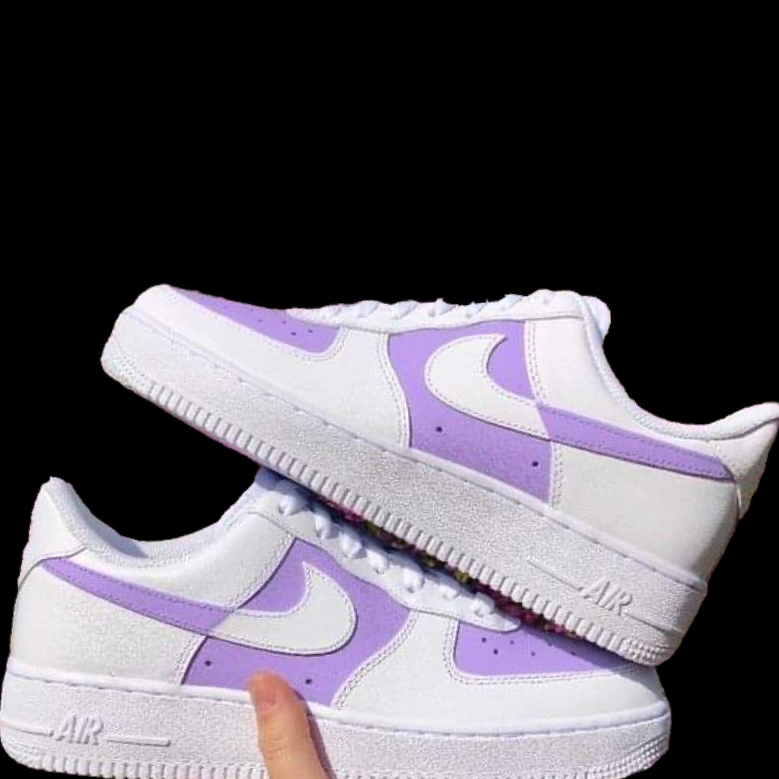 Purple two tone Nike air force one | Etsy