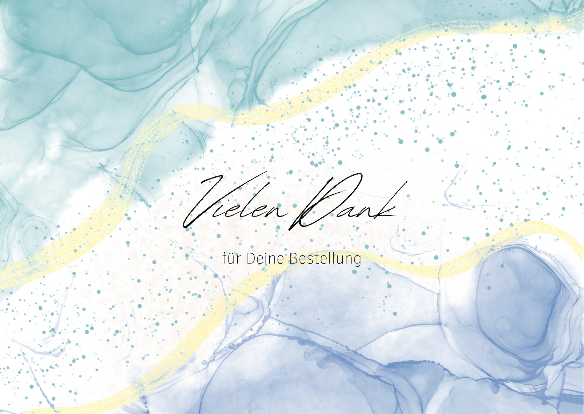 Vielen Dank Karte Mit Aquarell Design - Etsy