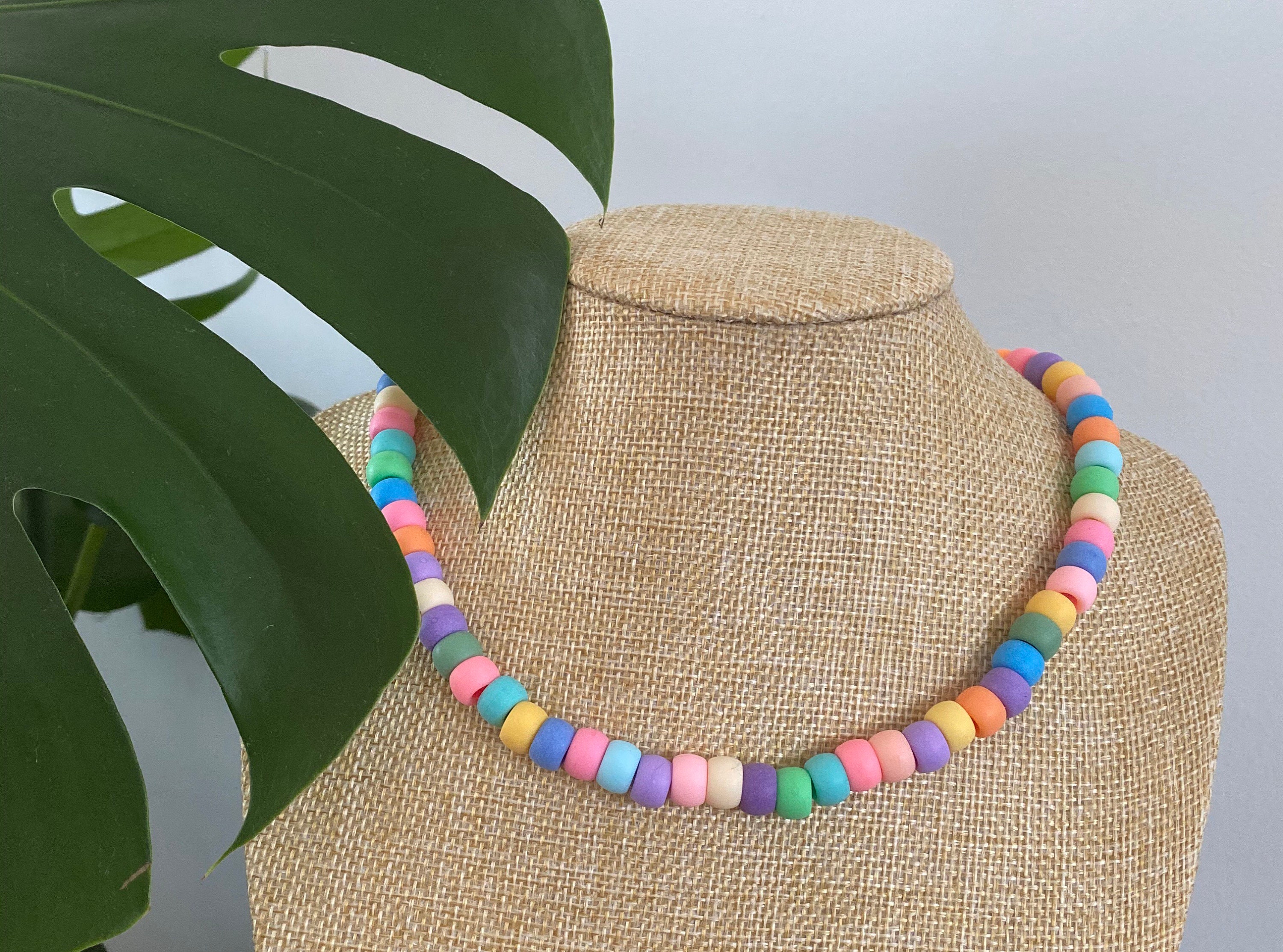 Rainbow Beaded Choker Necklace, Colorful Choker, Glass Seed Bead Necklace,  Multicolored Necklace - Etsy