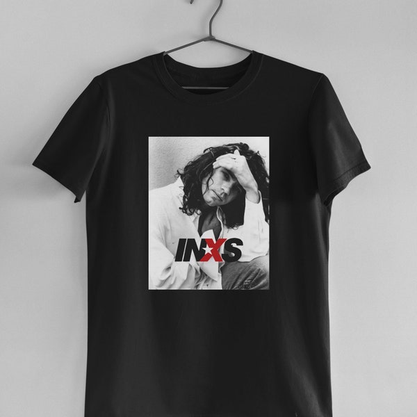 INXS - Michael Hutchence Men's Womens Top Black Tee Clothing Tshirt Size S- 5XL Unisex Best Gift Anniversary