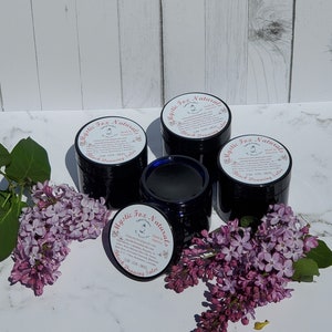 2oz. jar Black Drawing Salve to Draw Out Impurities Activated Charcoal-Raw Honey Handmade Body Care in the U.S.A Zero Waste All Natural image 6