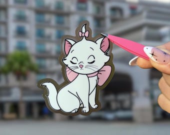 Marie Sticker | Aristocats Transparent Matte Sticker | Disney sticker for Scrapbooking, Journaling, Laptop, Water Bottle