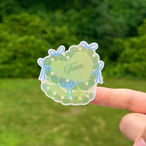 Princess Tiana Princess and the Frog Cake Glitter Sticker / Disney Sticker Cute Cake Sticker / Phone Laptop Water Bottle Waterproof Sticker