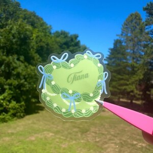 Princess Tiana Cake Matte Clear Sticker / Disney Cute Princess & the Frog Sticker / Phone Laptop Water Bottle Waterproof Sticker