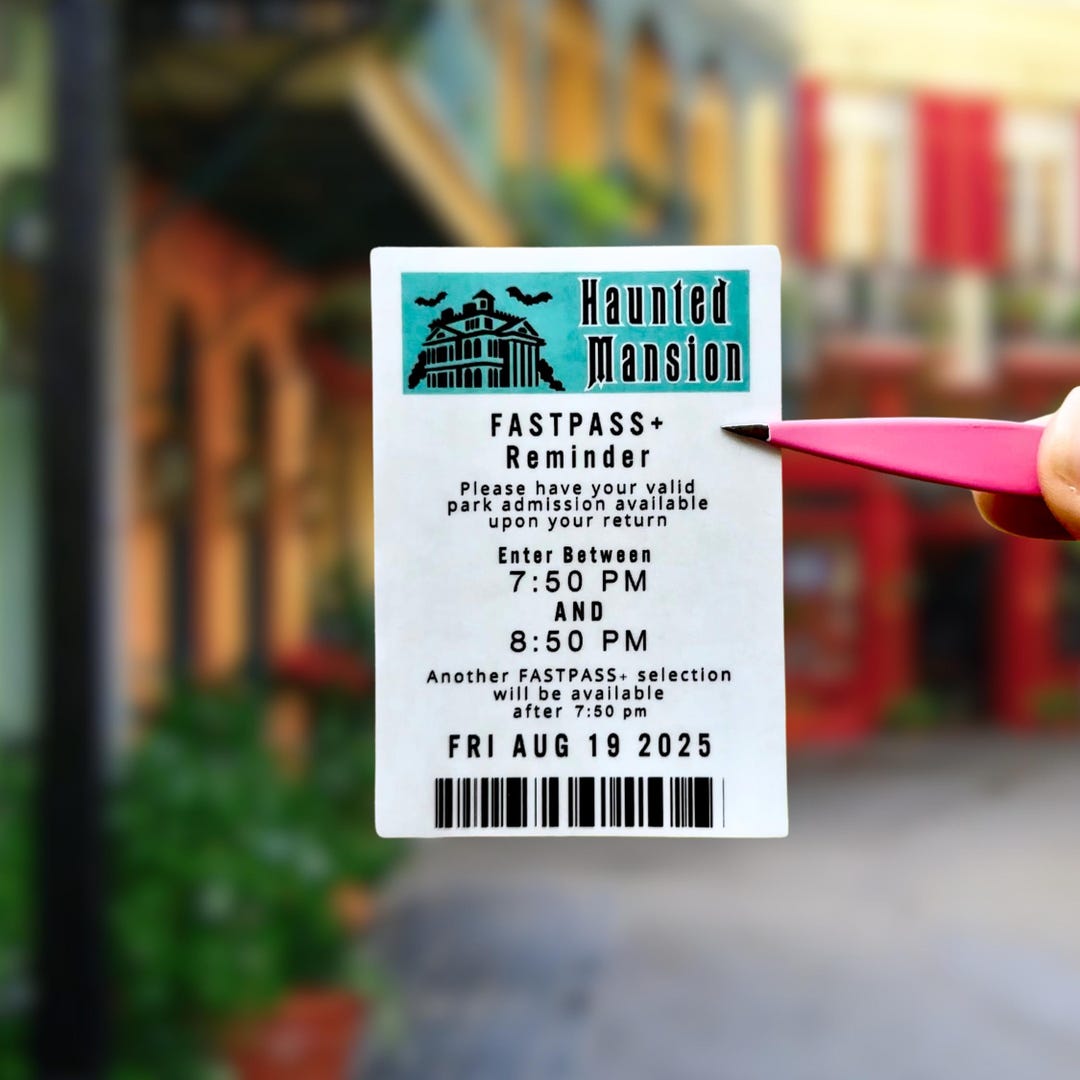 Haunted Mansion Fastpass Sticker | Disney Retro Nostalgia | Waterproof ...