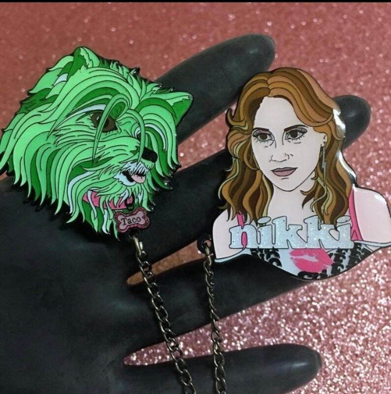 Nikki & Taco Enamel Pin Set Brittany Murphy Spun Cult Film - Etsy