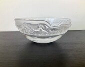 Nachtmann Lead Crystal Bleikristall Art Deco Bowl Revival Safari Leopard Satin Glass Vintage Gift