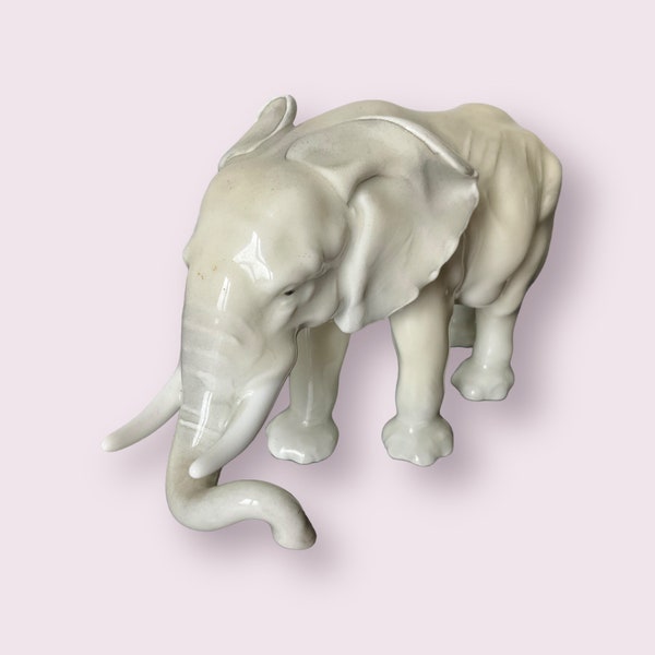 Karl Ens Volkstedt Elefant Hochwertige Porzellan Skulptur Antikes Geschenk