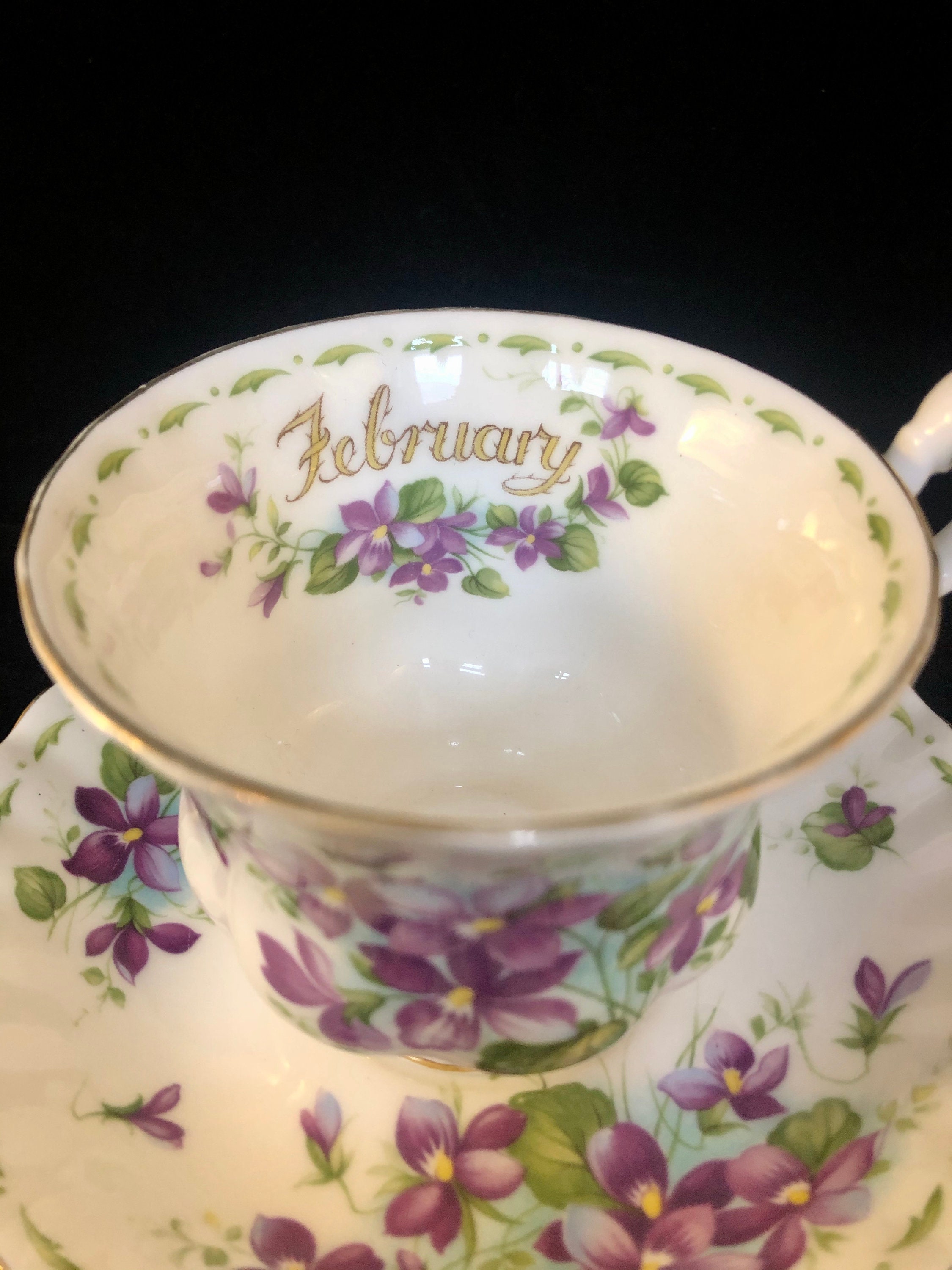 Royal Albert Flower of the Month Duo February Violets Etsy