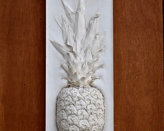 Pineapple - Ananas comosus - botanical bass relief - botanical plastercast