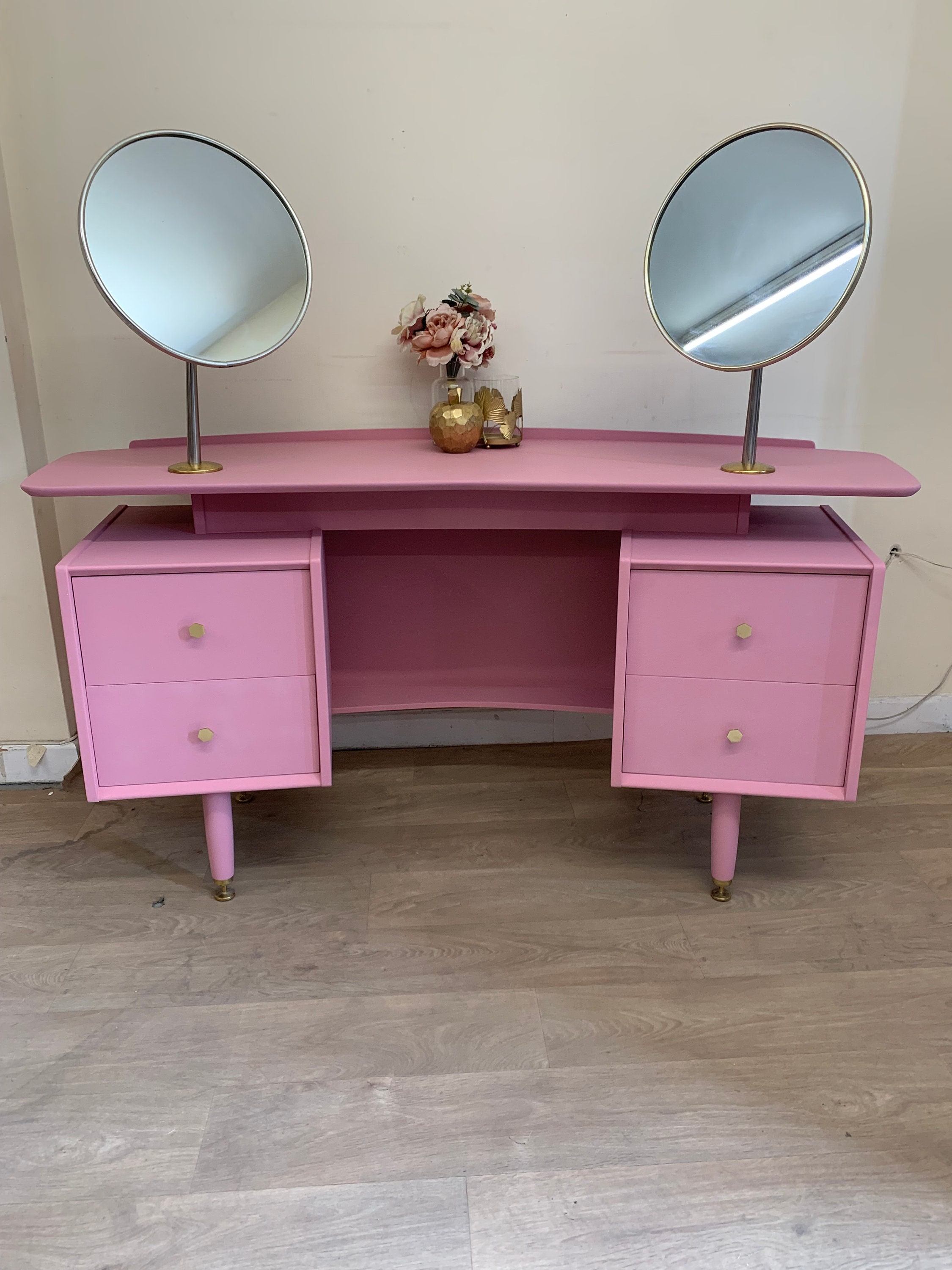 Vintage G Plan Dressing Table With Periwinkle Finish and Gold Etsy UK