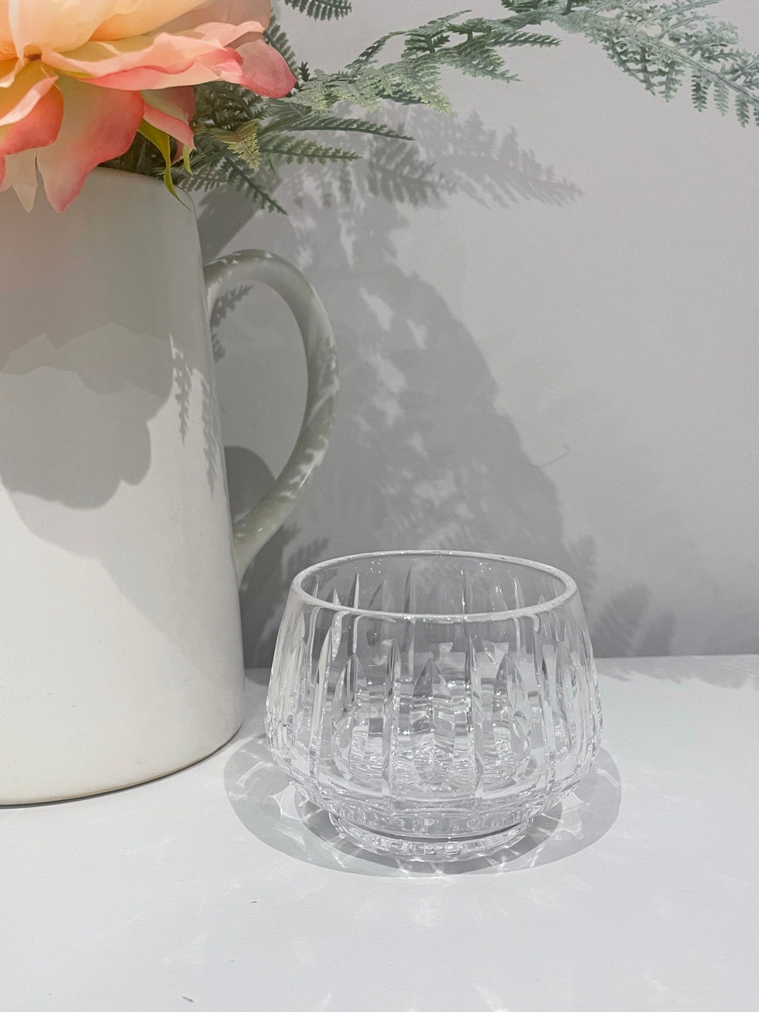 Small Cut Glass Bowl, Vintage Cut Glass Condiments Bowl Etsy UK