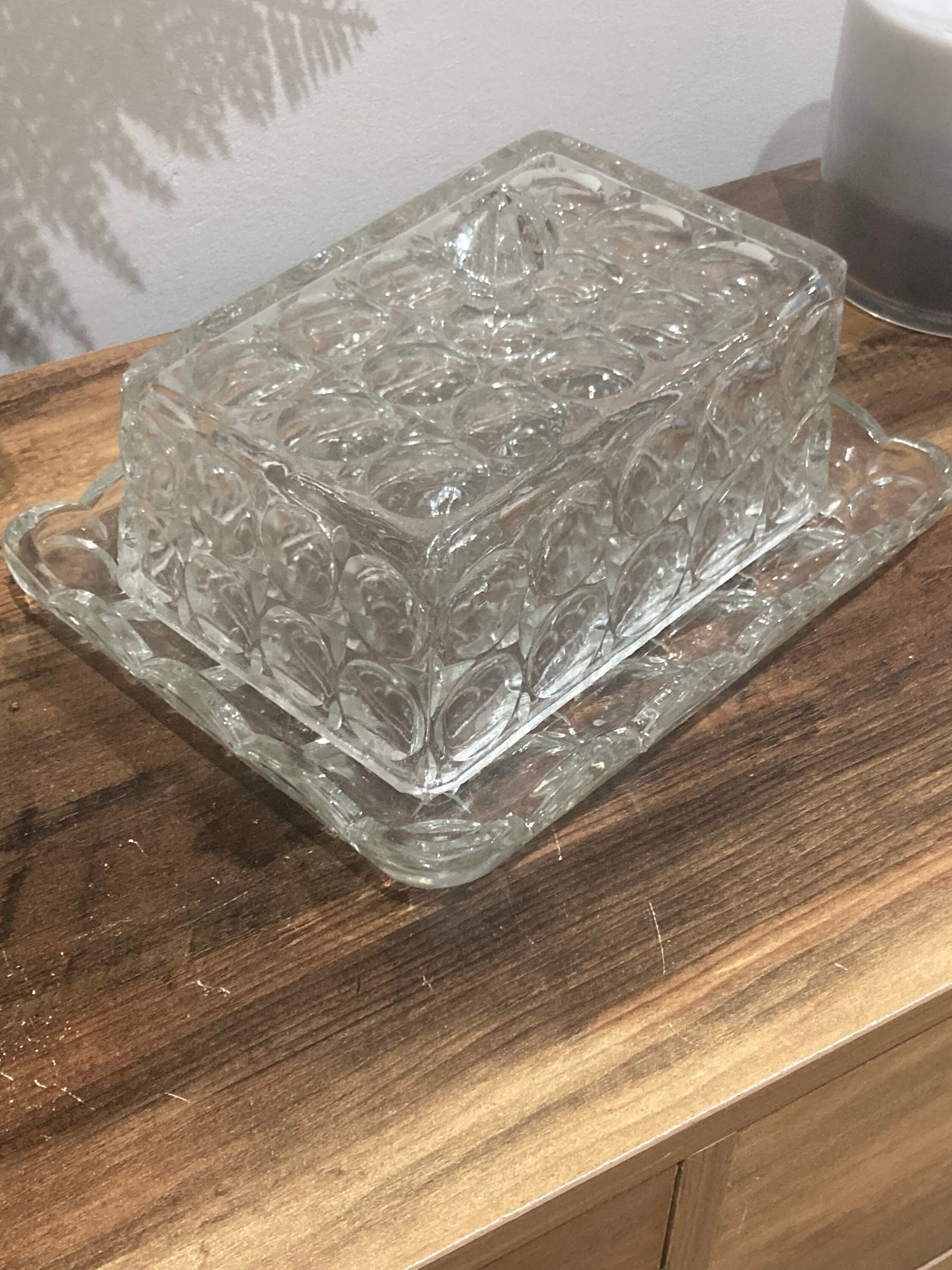 Cut Glass Butter Dish Vintage Butter Dish Etsy