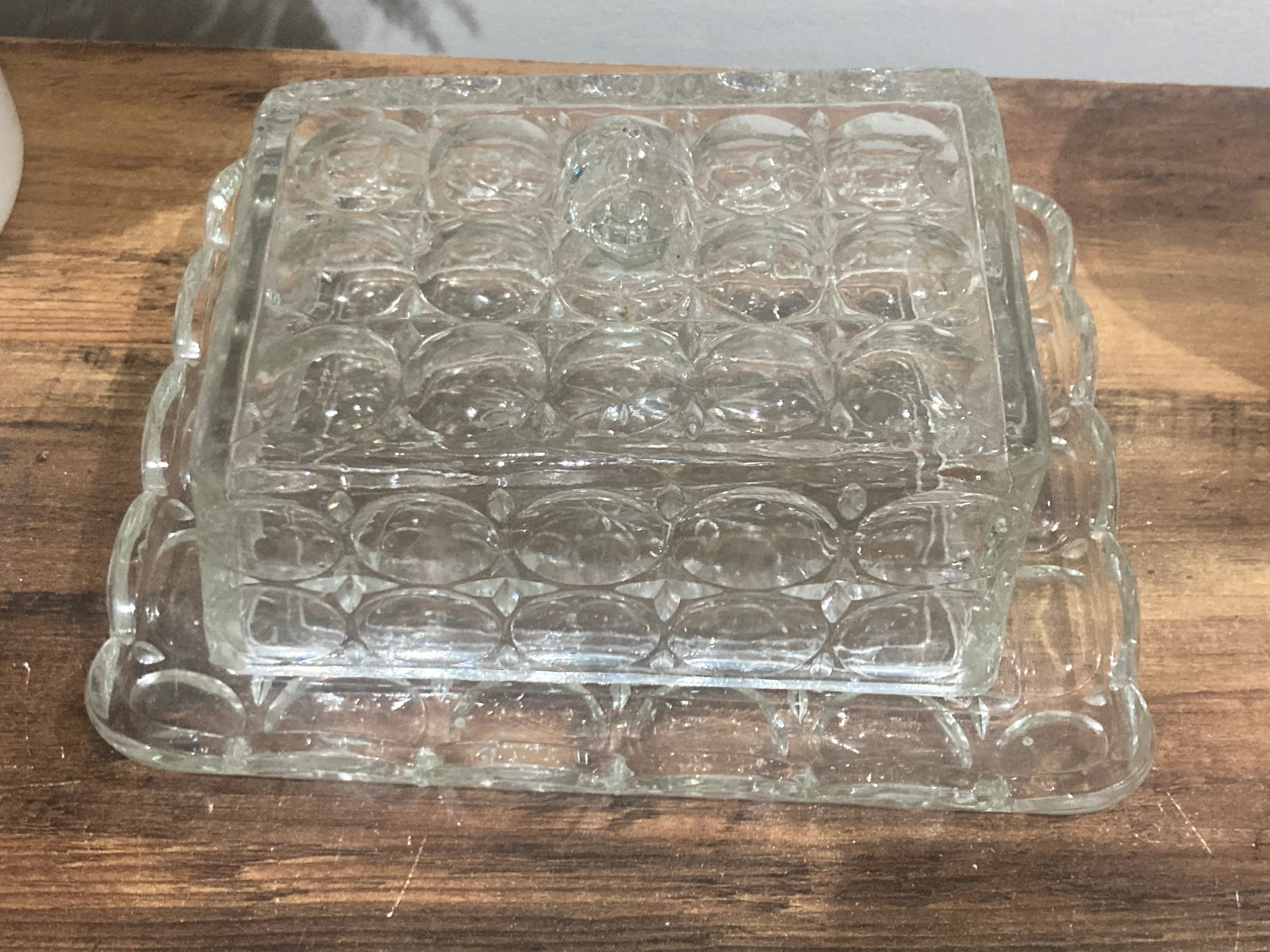 Cut Glass Butter Dish Vintage Butter Dish Etsy