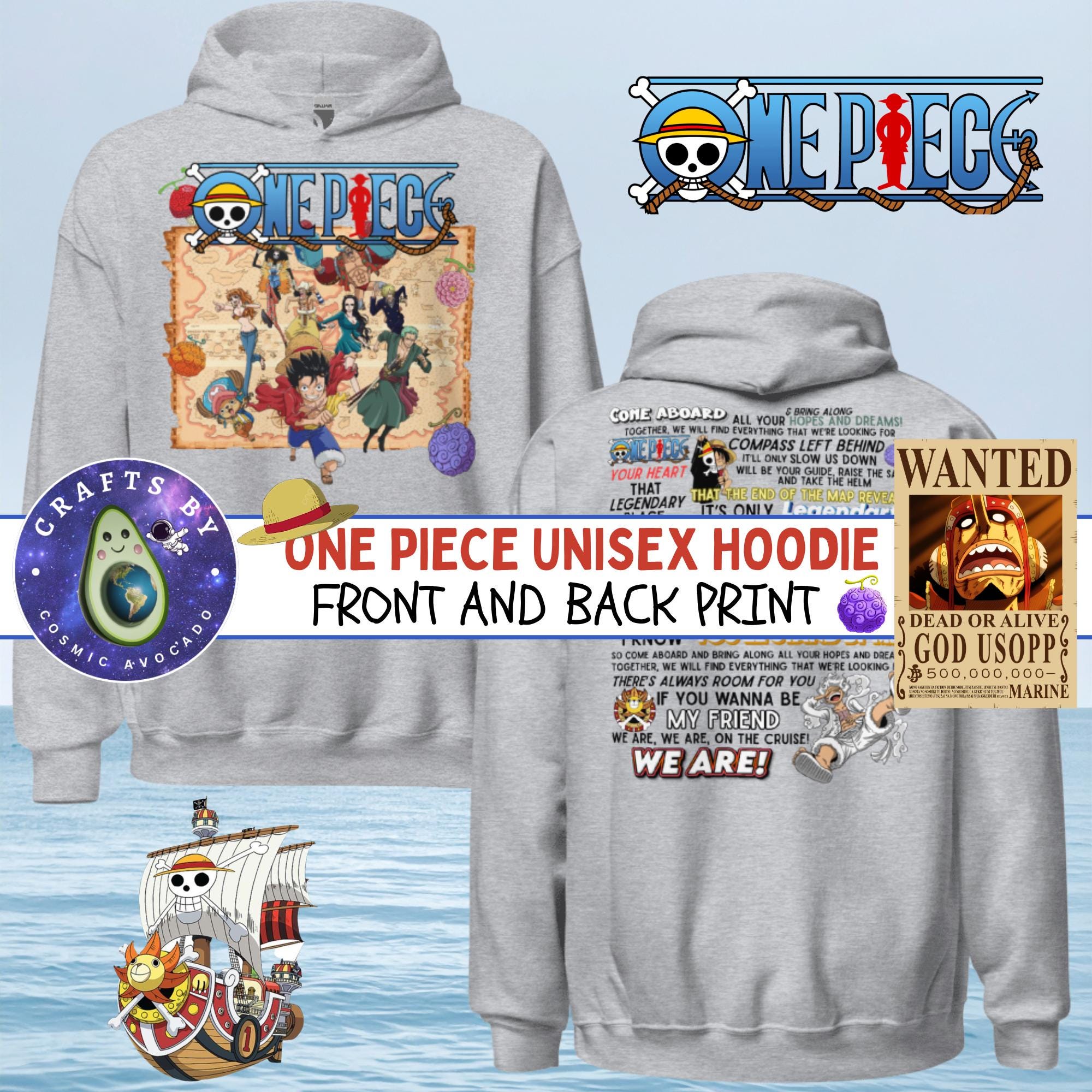 Felpa Con Cappuccio One Piece Unisex - Stampa Luffy E Ace - Modello Anime Giapponese, Felpa Casual Pullover Per Uomo E Donna
