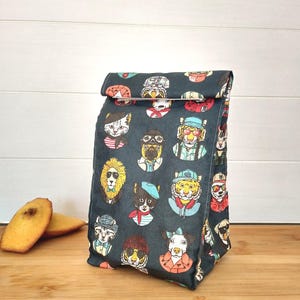 Lunch bag, sac à goûter lavable et réutilisable, sac collation écologique