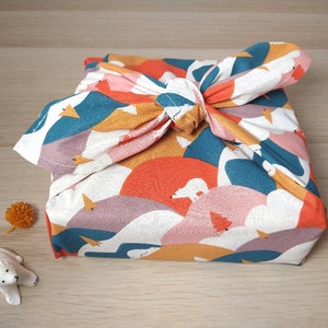 Furoshiki, emballage cadeau réutilisable en tissu image 1