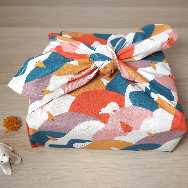 Furoshiki, emballage cadeau réutilisable en tissu