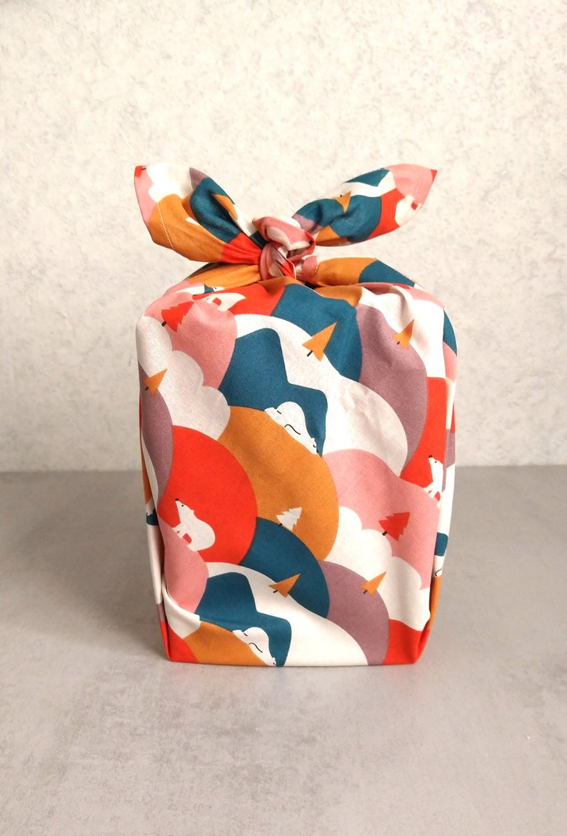 Furoshiki, emballage cadeau réutilisable en tissu image 4