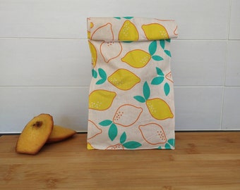 Washable and reusable snack bag