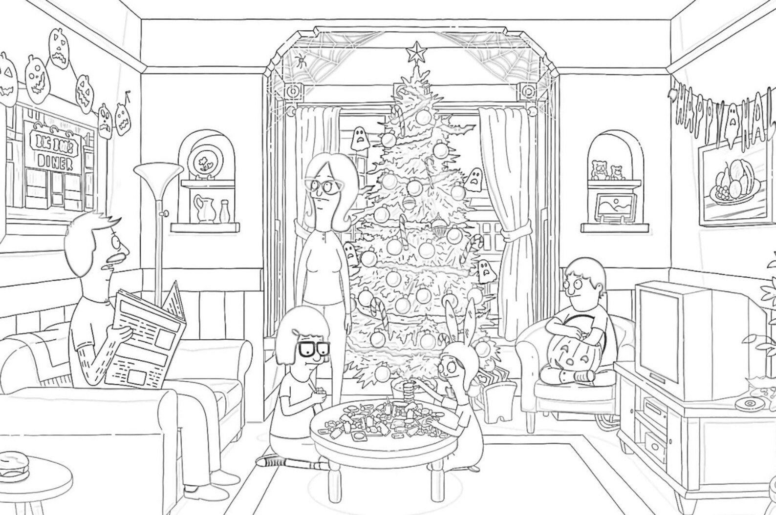 Coloring Page: Bobs Halloween - Etsy